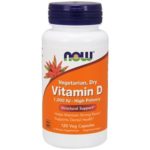 NOW Vitamin D 1000 IU High Potency (120 veg caps)
