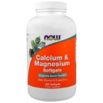 NOW Calcium & Magnesium Softgels with Vitamin D3 & Zinc (240 sgels)