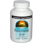 Source Naturals Pantothenic Acid (Vitamin B5) 100 mg (250 tabs)