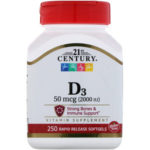 21st Century Vitamin D3 2000 IU (250 кап.)