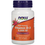 NOW Foods Vitamin D-3 5000 IU (120 кап.)