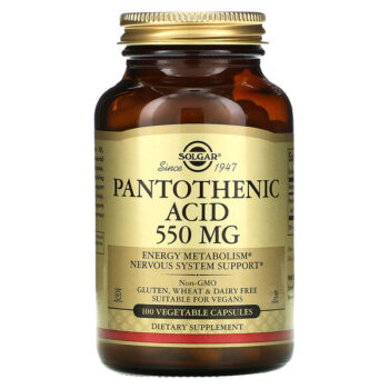 Solgar Pantothenic Acid 550 mg (100 veg caps)