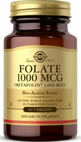 Solgar Folate 1000 mcg (Metafoline 1,000 mcg) (60 tabs)