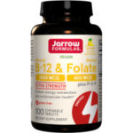 Jarrow Methyl B-12 & Methyl Folate (100 жевательных таблеток)