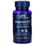 Life Extension Vitamin D3 5000 IU with Sea Iodine (60 caps)