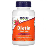 NOW Biotin 5000 mcg (120 veg caps)