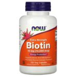 NOW Biotin 10mg (10,000 mcg) (120 вегетарианских капсул)