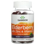 Swanson Elderberry Gummies with Zinc & Vitamin C (60 жевательных мармеладок)